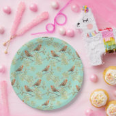  geschilderd Europees Robin vogelpatroon Papieren Bordje (Feest)