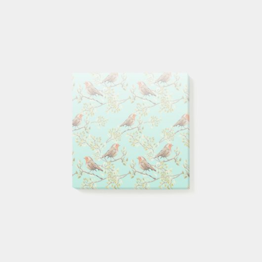 geschilderd Europees Robin vogelpatroon Post-it® Notes (Voorkant)