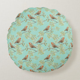  geschilderd Europees Robin vogelpatroon Rond Kussen