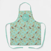  geschilderd Europees Robin vogelpatroon Schort (Voorkant)