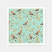  geschilderd Europees Robin vogelpatroon Servet (Voorkant)