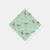  geschilderd Europees Robin vogelpatroon Servet (Hoek)