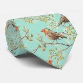  geschilderd Europees Robin vogelpatroon Stropdas (Opgerold)