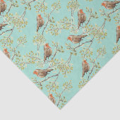  geschilderd Europees Robin vogelpatroon Tissuepapier (Detail)