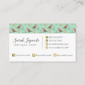  geschilderd Europees Robin vogelpatroon Visitekaartje (Achterkant)