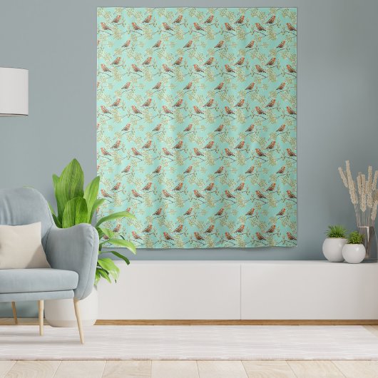  geschilderd Europees Robin vogelpatroon Wandkleed