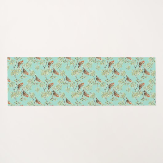  geschilderd Europees Robin vogelpatroon Yogamat (Achterkant (horizontaal))