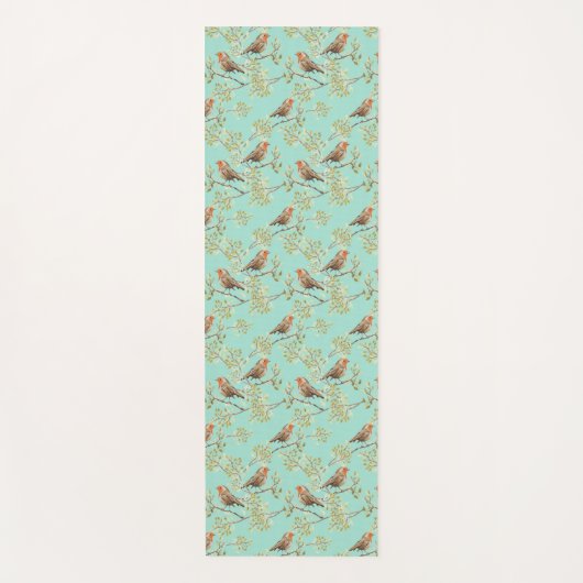  geschilderd Europees Robin vogelpatroon Yogamat (Voorkant)