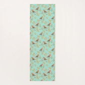  geschilderd Europees Robin vogelpatroon Yogamat (Achterkant)