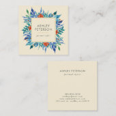 Geschilderd Floral Botanisch Elegant Modern Vierkante Visitekaartje