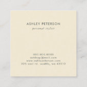 Geschilderd Floral Botanisch Elegant Modern Vierkante Visitekaartje (Achterkant)