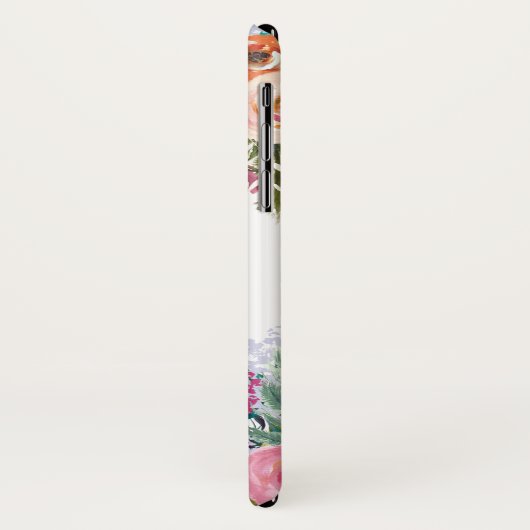 Geschilderd Floral gepersonaliseerd Initiaal iPhon Case-Mate iPhone Case (Achterkant/links)