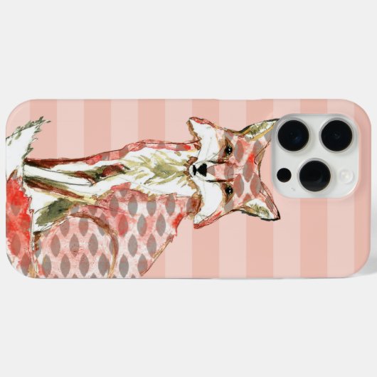 Geschilderd Fox Abstract Patroon Case-Mate iPhone Case (Achterkant (horizontaal))