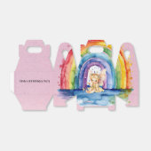 Geschilderd Geel Fairy Rainbow Meisje Verjaardagsf Bedankdoosjes (Uitgevouwen)