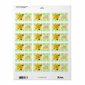 Geschilderd Geel Rose Etiket (Full Sheet)