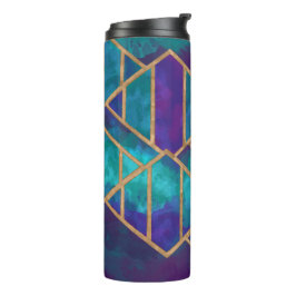 Geschilderd geometrisch thermosbeker