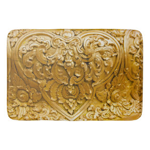 Geschilderd goud, het antiek houten elegante werk, badmat