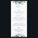 Geschilderd groen bruiloft menu's Dusty Blue<br><div class="desc">Painted Greenery Wedding Menus (Dusty Blue & Green): Deze bosrijke trouwmenukaart is perfect afgestemd op onze Painted Greenery uitnodigingssuite. De ontwerpkleur is ingesteld in stoffig blauw / blauw-grijs, maar u kunt de tint / kleurschaduw wijzigen door alleen uw achtergrondkleur te wijzigen. **HOE UW ONTWERPKLEUR TE WIJZIGEN** 1) Klik op de...</div>