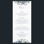 Geschilderd groen bruiloft menu's Dusty Blue<br><div class="desc">Painted Greenery Wedding Menus (Dusty Blue & Green): Deze bosrijke trouwmenukaart is perfect afgestemd op onze Painted Greenery uitnodigingssuite. De ontwerpkleur is ingesteld in stoffig blauw / blauw-grijs, maar u kunt de tint / kleurschaduw wijzigen door alleen uw achtergrondkleur te wijzigen. **HOE UW ONTWERPKLEUR TE WIJZIGEN** 1) Klik op de...</div>