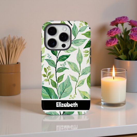 Geschilderd groen gebladerte Smartphone Accessoire Case-Mate iPhone Case