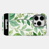 Geschilderd groen gebladerte Smartphone Accessoire Case-Mate iPhone Case (Achterkant (horizontaal))