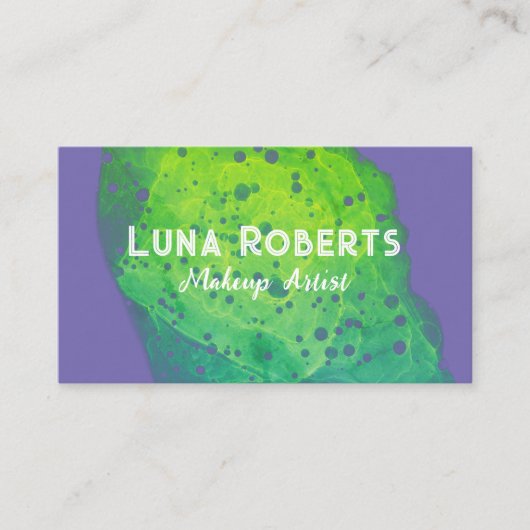 Geschilderd groen Visitekaartje (Voorkant)