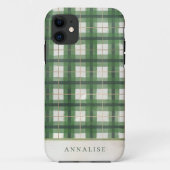 Geschilderd groen winterspeelpatroon Case-Mate iPhone case (Achterkant)