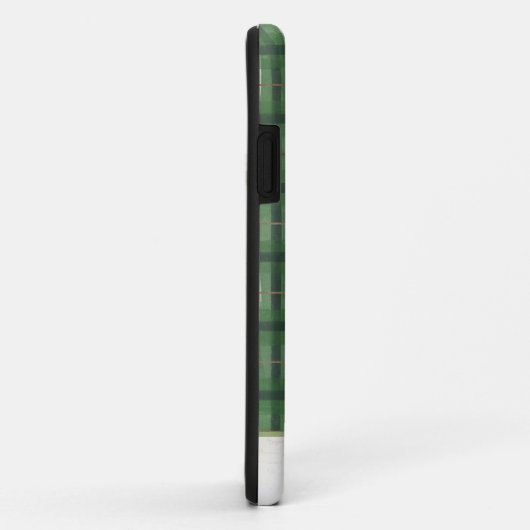 Geschilderd groen winterspeelpatroon Case-Mate iPhone case (Achterkant/rechts)