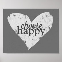 geschilderd hart kiest gelukkig grijs en wit citaa