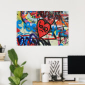 geschilderd hart poster (Thuiskantoor)