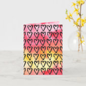 Geschilderd hart, ware liefde, Valentijn, liefde, Kaart (Gele Bloem)