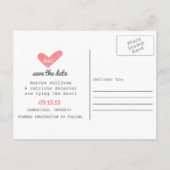 Geschilderd hartritme Opslaan het Briefkaart Datum (Achterkant)