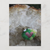 Geschilderd hartsteen briefkaart (Voorkant)