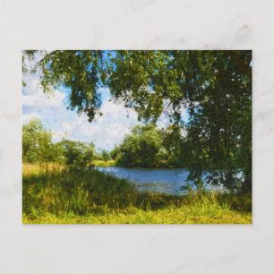 Geschilderd Havel-rivierlandschap in de regio Have Briefkaart