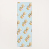 Geschilderd Hawaiiaans strand Mauna Lani Bay, blau Yogamat (Achterkant)