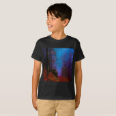 Geschilderd herfstpaars nevelwoud t-shirt (Voorkant volledig)