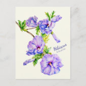 Geschilderd Hibiscus syriacus fine art roos briefk Briefkaart (Voorkant)