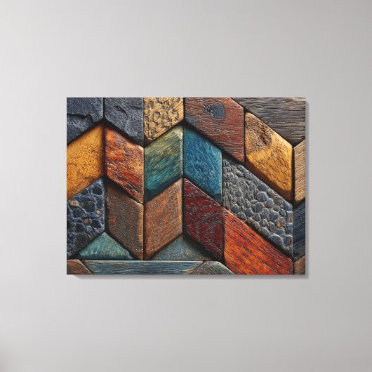 Geschilderd hout canvas kunst (Voorkant)
