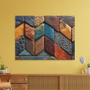 Geschilderd hout canvas kunst