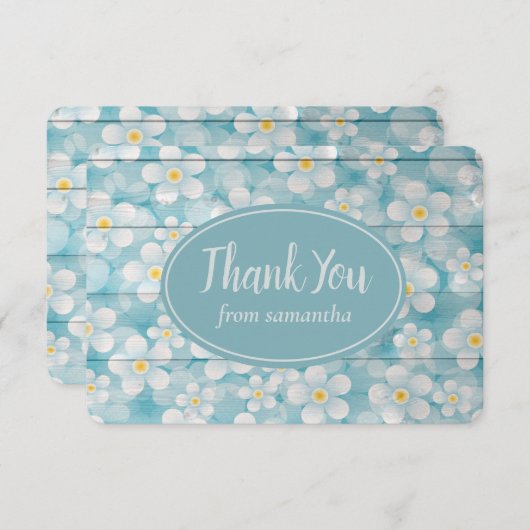 Geschilderd houten hek dank u bedankkaart (Voorkant / Achterkant)