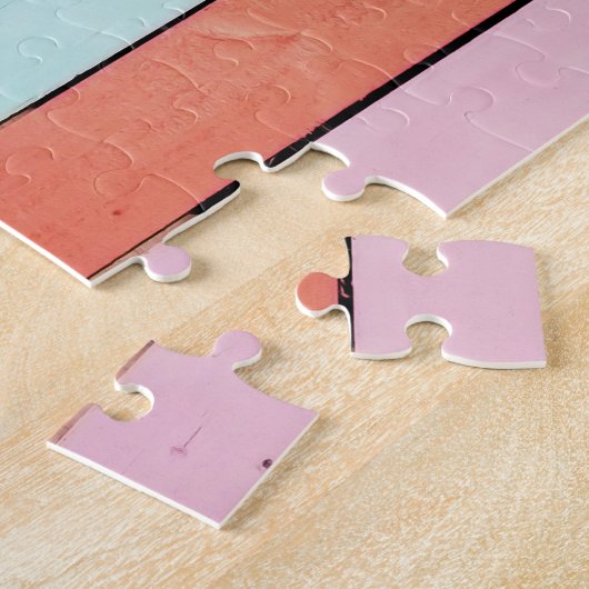 Geschilderd houten hek legpuzzel (Zijkant)