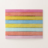 Geschilderd houten hek legpuzzel (Horizontaal)