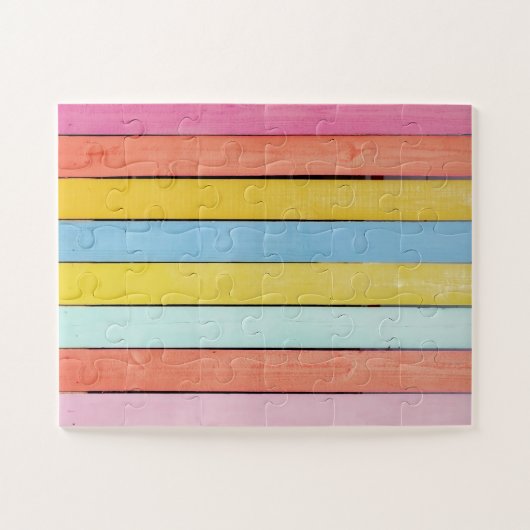 Geschilderd houten hek legpuzzel (Horizontaal)