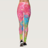 Geschilderd in levendige kleuren leggings (Achterkant)