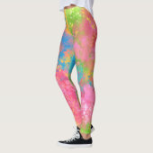Geschilderd in levendige kleuren leggings (Links)