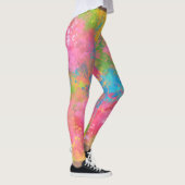 Geschilderd in levendige kleuren leggings (Rechts)