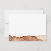 Geschilderd koper kleur moderne eenvoudige bruilof RSVP kaartje (Achterkant)