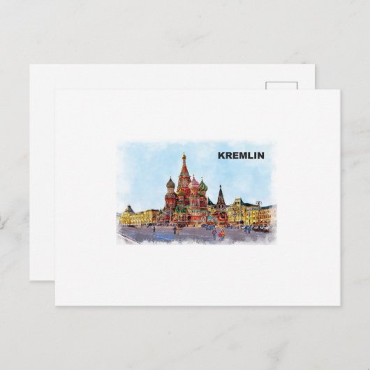 geschilderd Kremlin Briefkaart (Voorkant / Achterkant)