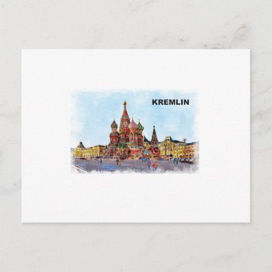 geschilderd Kremlin Briefkaart (Voorkant)