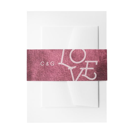 Geschilderd marsala waterverf modern eenvoudig huw uitnodigingen wikkel (Voorkant Voorbeeld)